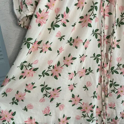 Draper James Cottage Floral Mini Dress Cream Long Sleeve Babydoll Brunch Shower