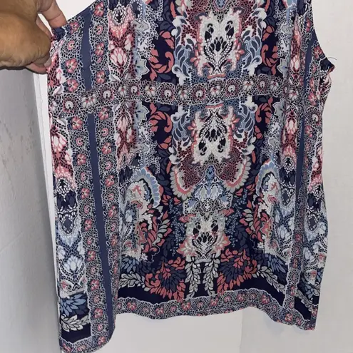 Violet+Claire Blue Gray Pink Sleeveless Tank Top 100%Polyester Size Medium