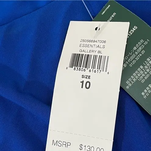 NWT Lauren Ralph Lauren Sleeveless Sheath Dress Size 10 Royal Cobalt Blue