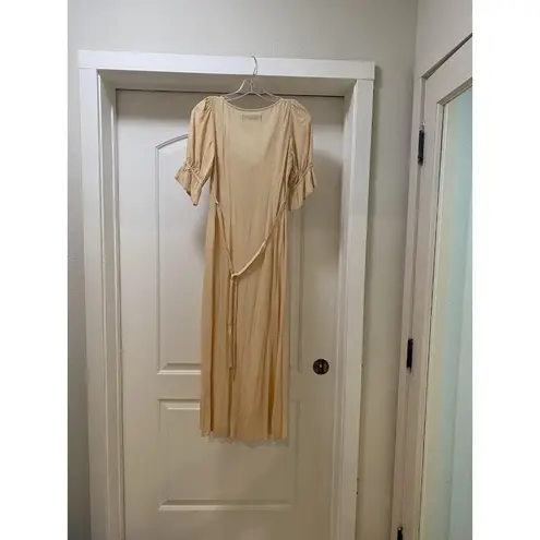 Christy Dawn Lennon Dress Womens XS Butterscotch Puff Sleeve Midi Boho Peasant