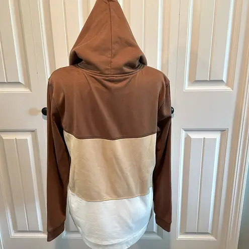 Wanna B  Small Neutral Color-block Hoodie NWT