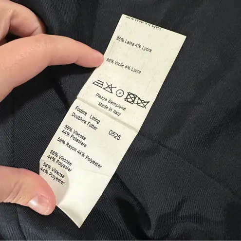 Piazza Sempione Piazz Sempione Navy Blue Long Sleeve Three Button Blazer Size 46