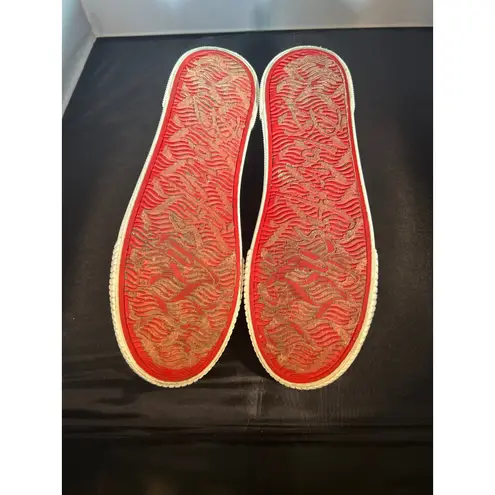 Blowfish Malibu Slip On Sneaker Denim Plaid Canvas Comfort Casual Shoes Gray Size 8.5