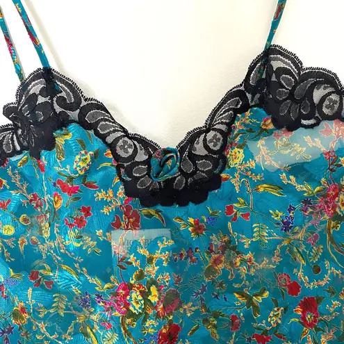 Victoria's Secret Vintage  Womens Nightwear Green Gold Label Lacey Sz S