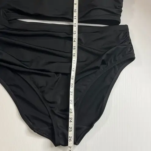 Cacique Swim by Black Swimsuit One Piece Cut out Swim Suit One Shoulder 20 NWT