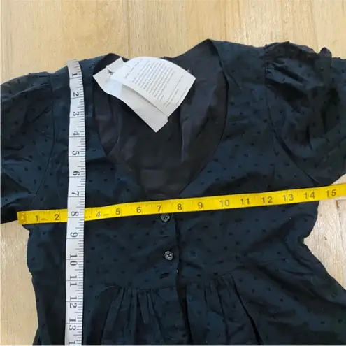 Christy Dawn black flutter sleeves mini dress NWT