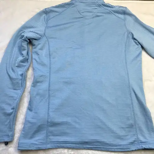 Orvis Horseshoe Hills Full Zip Jacket Women's Size Medium Powder Blue Thumb Loop