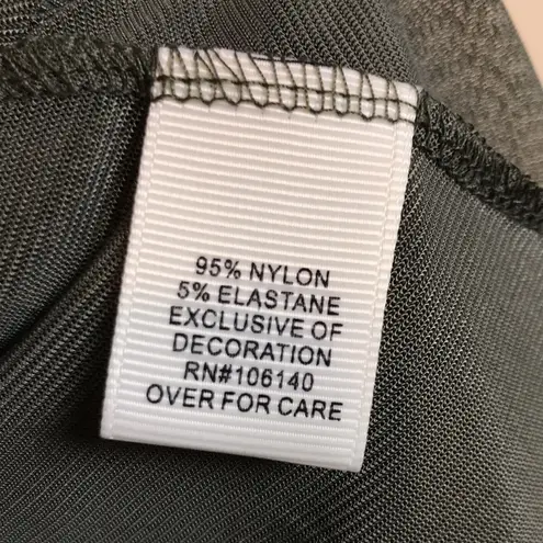 Ultra Pink Women’s Floral Embroidered Lace Mesh Flare Sleeve Button Back Blouse