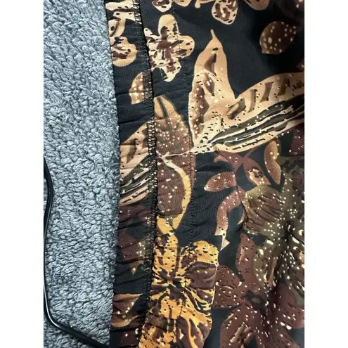 Blair Vintage 90's Earth Tone Abstract Leaf Print Windbreaker Jacket Size L