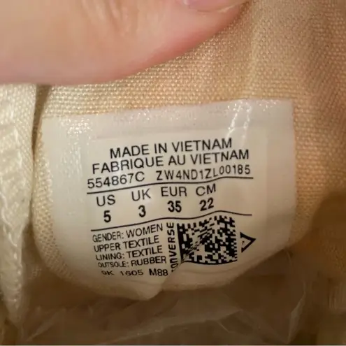 Converse  X PatBo Floral High Top Sneakers Sz 5 Lace Up Embroidered