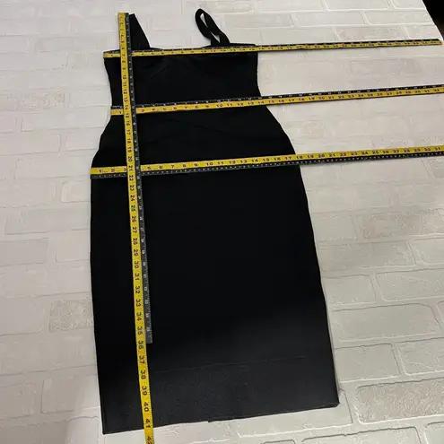 Bandage Dress Large Black Bodycon Midi Sexy Cocktail Sleeveless Hourglass L