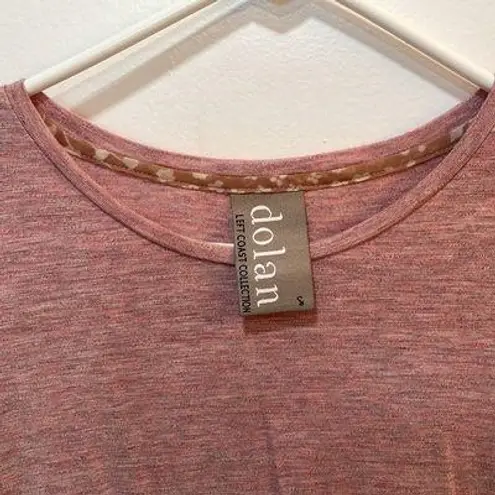 Dolan Heather Pink Short Flared Sleeve Round Neck Soft Cotton T