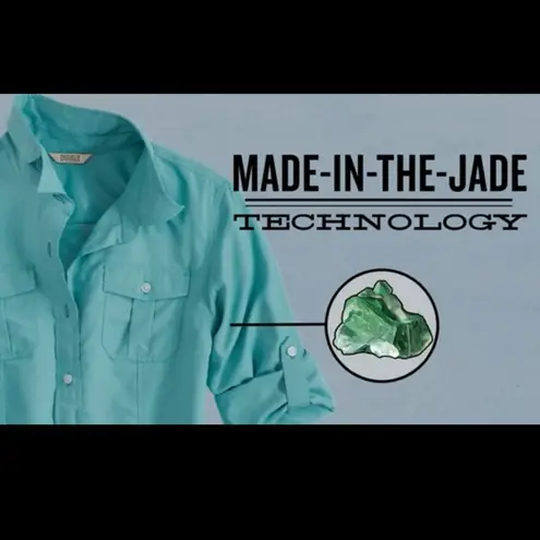 Duluth Armachillo Breeze Quick Dry Shirt Aqua Blue Cooling UPF Women’s large