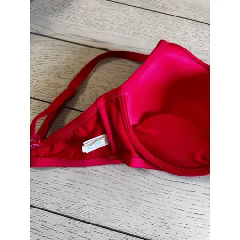 Red Cross Front Molded Underwire Bikini Top Sea Level size 12