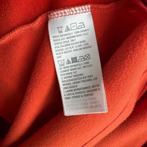 Quacker Factory Orange Tee Shirt Long Sleeve Size Small