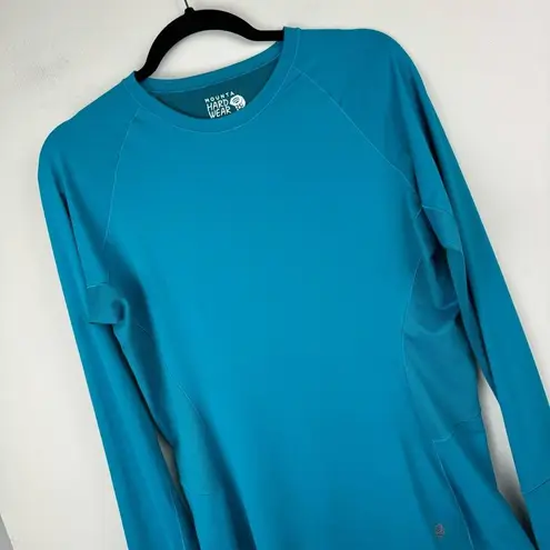 Mountain Hardwear Womens Long Sleeve Crewneck Top Sz Large Teal Blue