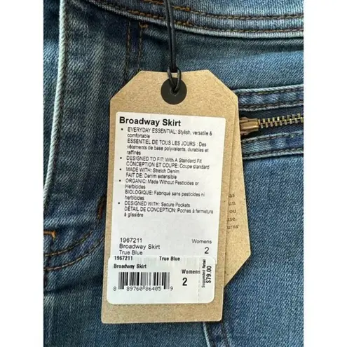 prAna ‎ Broadway Jean Skirt True Blue NWT 2