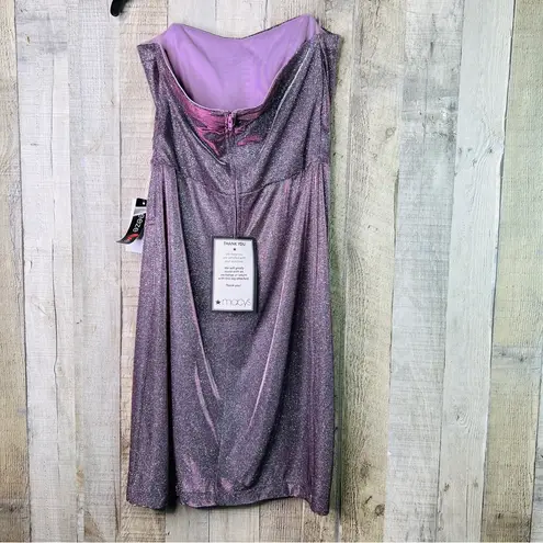 Teeze Me Size 9/10 Rose Shimmering Glitter Sleeveless Strapless Mini Dress