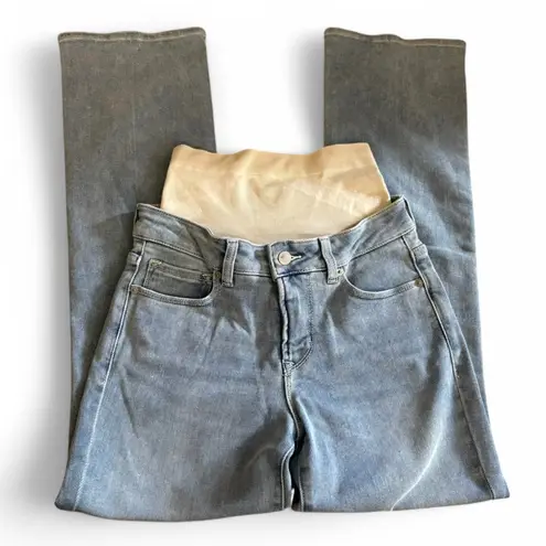 BLANQI Maternity Straight Leg Light Wash Jeans Size 0 Blue