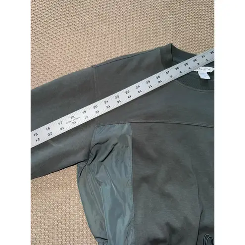 Athleta  Triumph Hybrid Crewneck Sweatshirt Drawstring Waist Pullover Top Size‎ M