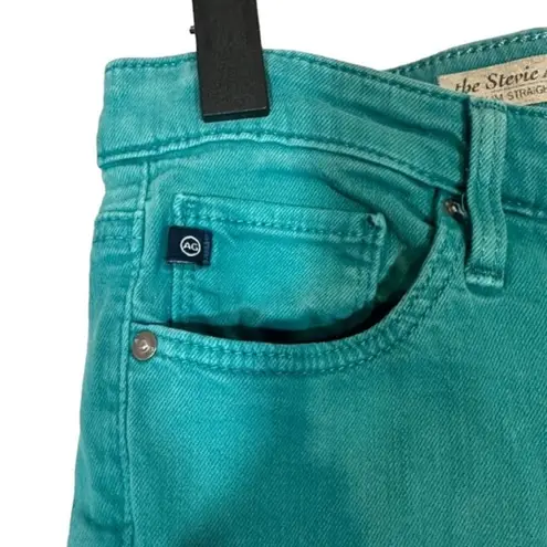 Adriano Goldschmied Teal Blue Stevie Ankle Slim Straight Denim Jeans Women Sz 27