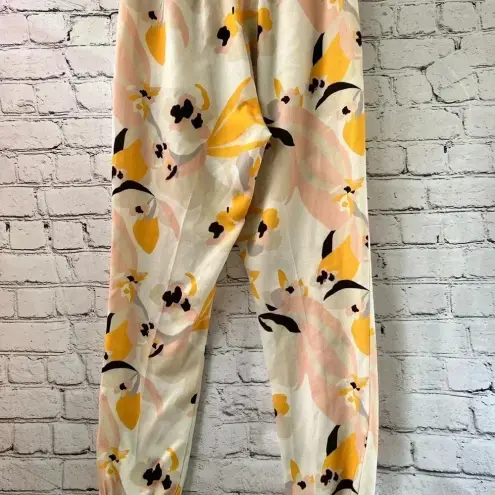 Heidi Klein Honolulu Woven Harem Trousers Drawstring Elastic Waist Size Small Yellow