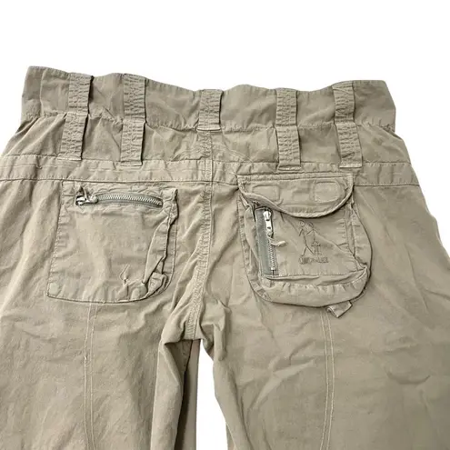 Johnny Was Pete & Greta Cargo Pants Lightweight Y2K Streetwear Khaki size 6