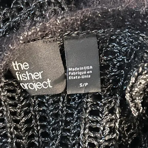 The Fisher Project Womens Sweater Size Small Grunge Cozy Knit Sparkle USA Made Black