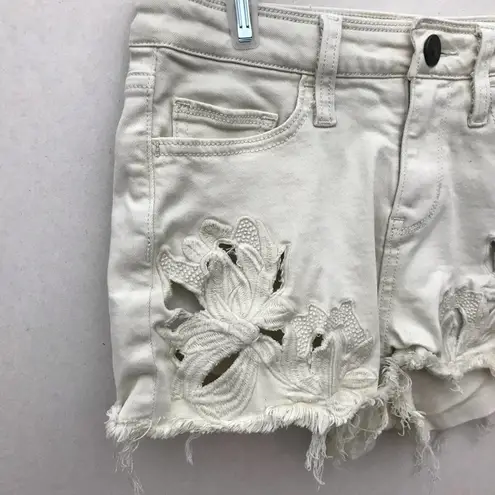 Daytrip  Refined Capricorn High Rise Cream Shorts