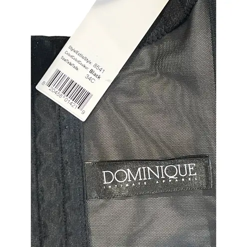 Dominique Black 8541 Ariel Hidden Underwire Longline Bra Size 34C Bridal $88