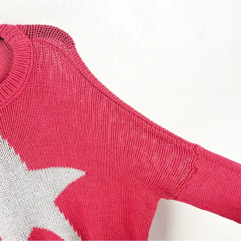 Wooden Ships Star Graphic Long Sleeves Knit Drop Shoulder Sweater Size M/L