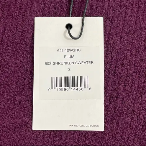 RE/DONE NWT 60s Shrunken Sweater Size SMALL Plum REDONE
