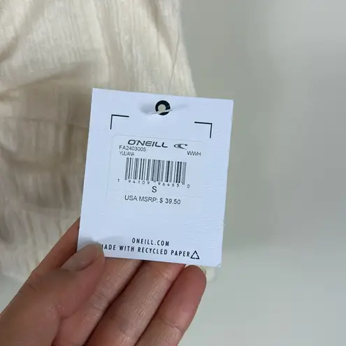 O'Neill NWT  Yuliana Knit Cream Tie-Front Crop Top‎ Size Small thumbnail 5