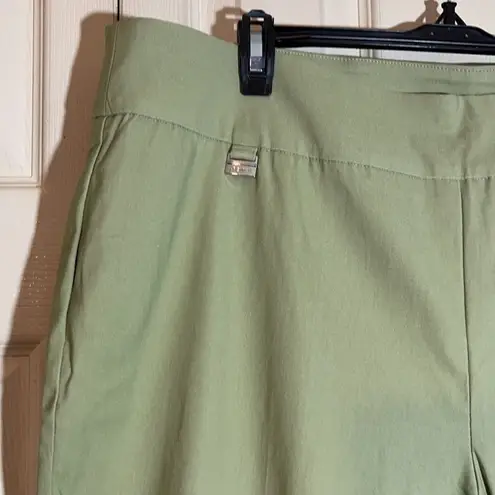 Premise Woman Spring Green Stretch Waistband Ankle Cropped Pants Size 3X NWT