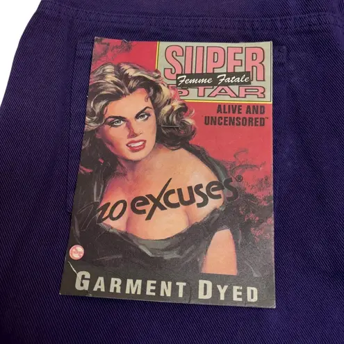 Vintage 90s No Excuses Femme Fatale Jeans Size 13 Purple High Waist Straight Leg