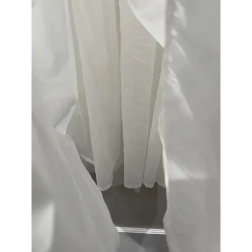 Elan Women's Dress Knit Tank Top White Tiered Maxi Dress Size M Medium