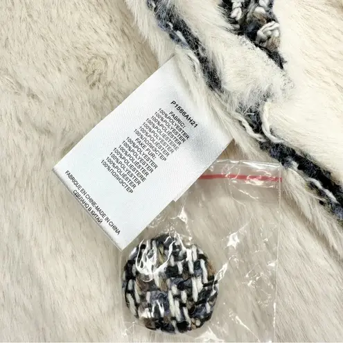 Molly Bracken NWT Faux Fur Lined Shearling Tweed Jacket Blazer Chic Size XS