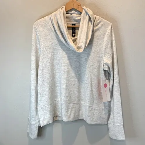 Yogalicious  Cowl Neck Sweatshirt Gray Size Large New with tags!