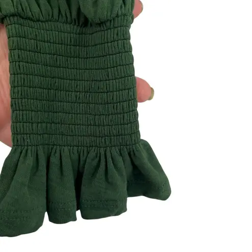 Nation Ltd Violet Prim And Proper Top Tee Blouse Pima Cotton Green Size XS