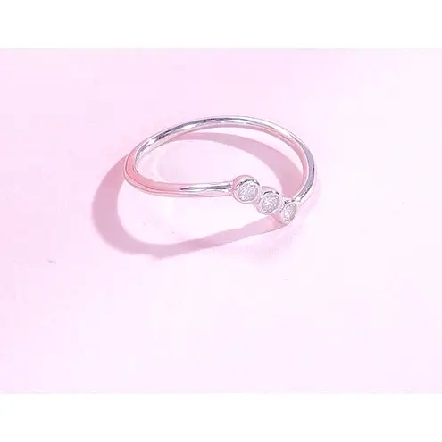 Boutique Sparkling Moissanite‎ Diamond Ring | 14k White Gold Plated Sterling Silver