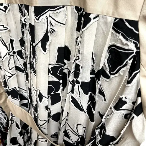 Jason Wu NEW | Floral Print Chiffonpaneled Cotton Gabardine Trench Coat