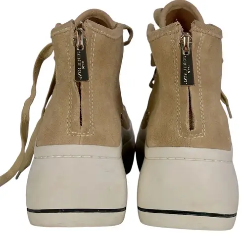 J/SLIDES NYC J/Slides Gracie Platform Suede Lace Up High Top Sneakers Sand Women’s Size 6 - Image 6