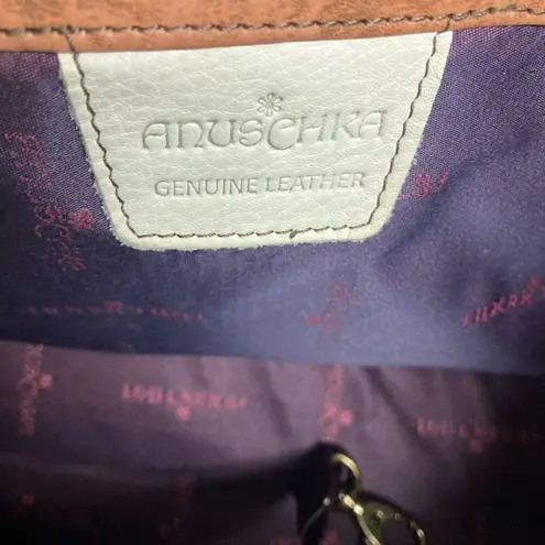 Anuschka Women’s Hobo Tote Bag 13X4X8 Multicolored Genuine Leather Hand Painted