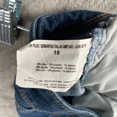 Black Daisy Jeans Womens Plus Size 18 Blue Mid Rise Straight Leg Denim Curvy Fit