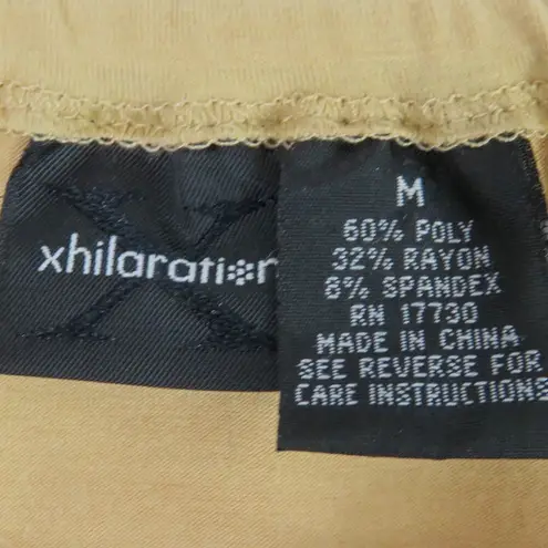 Y2k Vintage Xhiliration Tan Long Sleeve Floral Embroidered Blouse Medium Brown