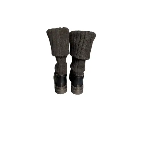 Gianvito Rossi NIB Thurso Calf Knit Boot in Black Size 38.5