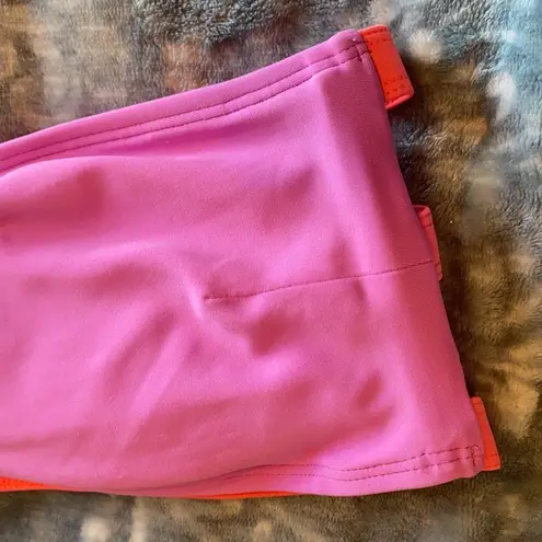 American Eagle AE bandeau swim top two tone pink pullover padded