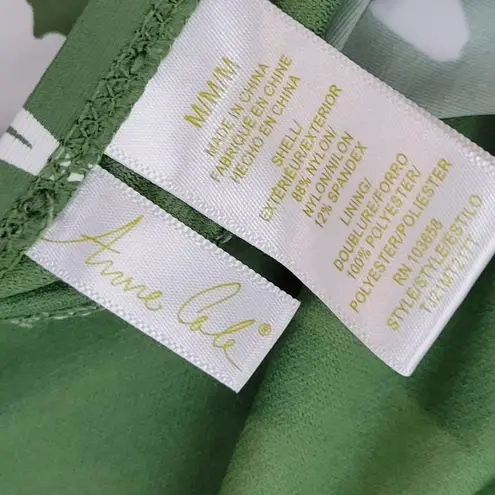 Anne cole Womens Swimsuit Size M Green Twist Front Underwire Tankini & Bottoms