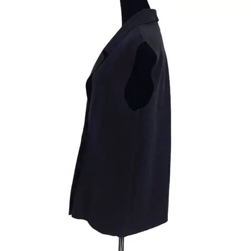 Marled by United Clothing Double Breasted Knit Sleeveless Rayon Blend Vest Black Size L