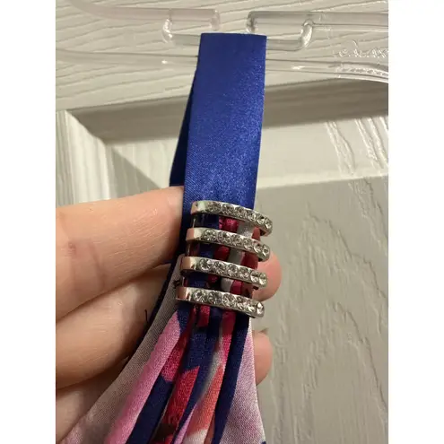 Slny Tiered Ruffle Sleeveless Dress Floral & Navy 14 XL